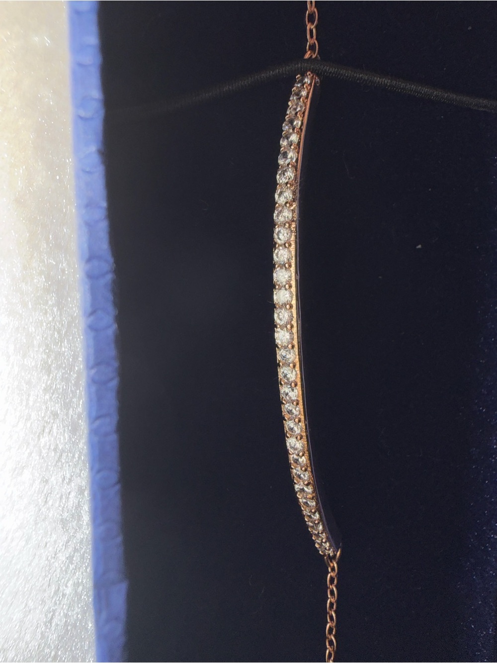 Swarovski Rose Gold Crystal Bar Bracelet